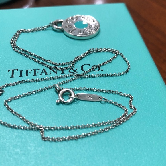 Tiffany & Co. Blue Enamel Round Pendant Necklace - Picture 12 of 16